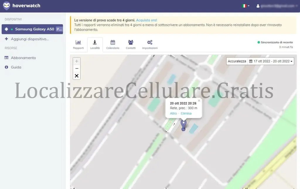 Localizzazione Hoverwatch